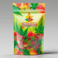 Saco de embalagem de ervas daninhas de plástico Ziplock 420 Mylar pouch para CBD THC Food Candy Gummy