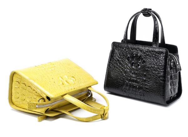 New zipper large capacity women's crocodile leather handbag for lady