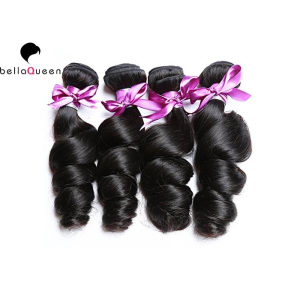 No Shedding Grade 7A Natural Black Hair Extensions No Smell With Long Lifespan