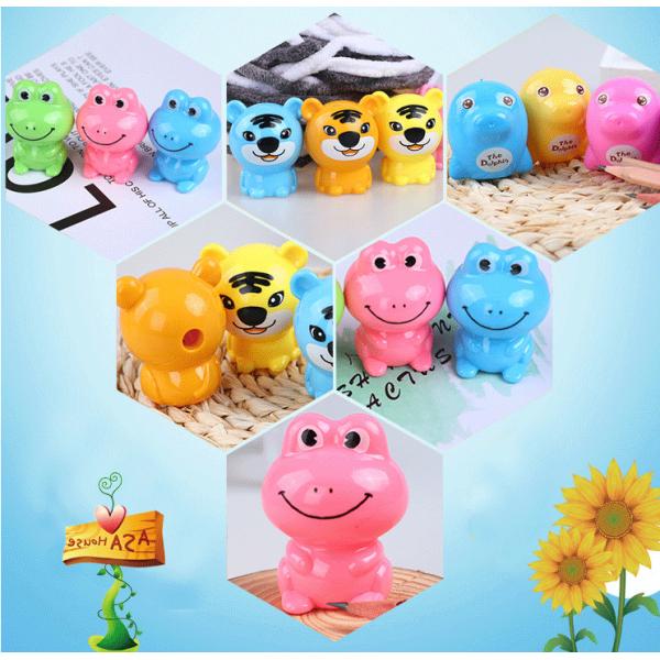 Various Colors  Manual pencil sharpener 3.5cm Kids Children Stationery Supplies Animal Mini Piggy Piglet Dinosaur