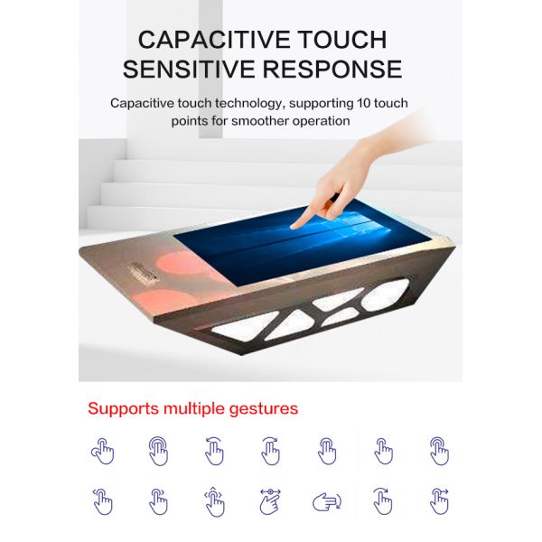 55-Inch Hollow-Out Design Smart Negotiation Table Smart Coffee Table Style Table Top Touch Screen