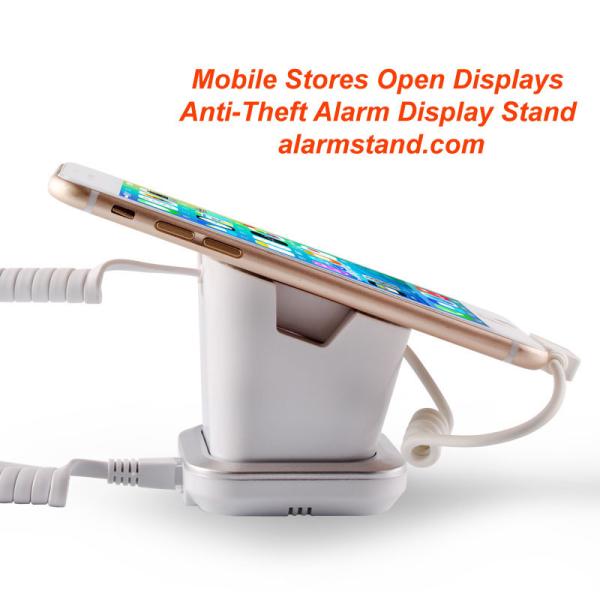 COMER security alarm display system for mobile phone stand with stickers for mobile stores