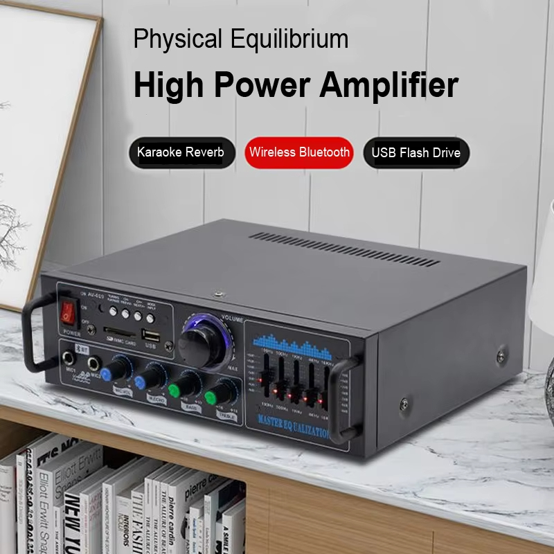 160W Dual Channel HiFi Stereo Audio Home Digital Amplifier Professional Tube Amplifier Module Microphone Input Remote Amplifier