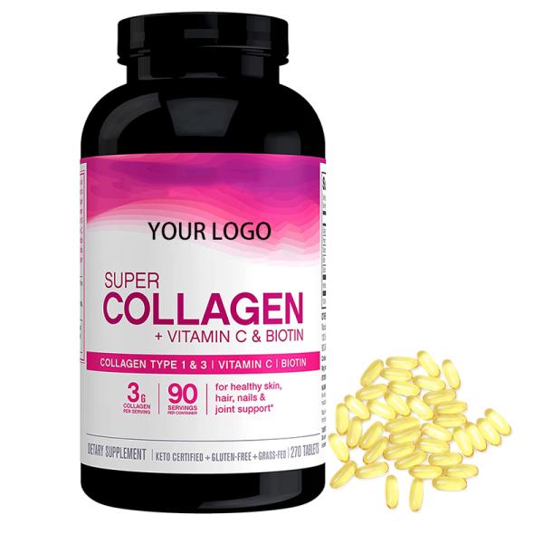 OEM Natural anti aging capsule collagen capsules for skin whitening