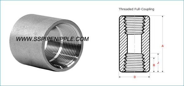SS304 /SS316 Stainless Steel  Merchant Coupling Female Screwed NPT / BSP / DIN