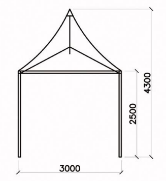 Garden 3x3m Gazebo Party Tent Outdoor Fire Retardant B1 Aluminum Frame