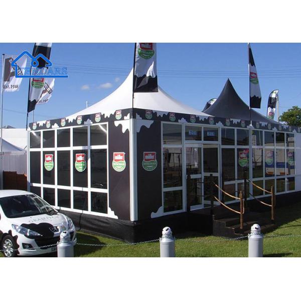 Прочная пагода из алюминия с стеклянной стеной для торговой выставки, банкетного банкета, семейного барбекю и т.д.