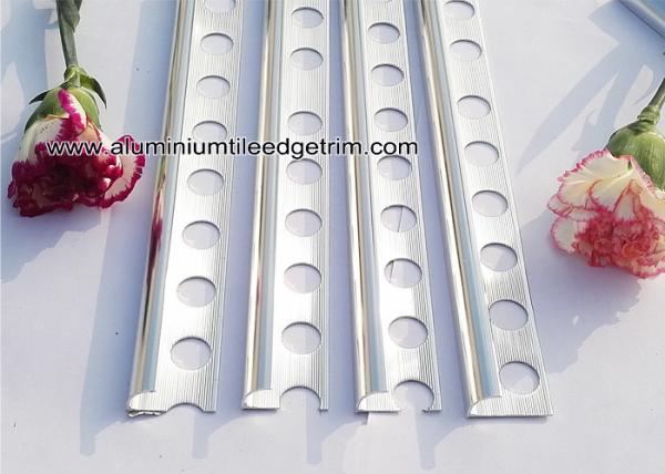 10mm Chrome Quadrant Aluminium Tile Edge Trim For Bathroom Tile Edging