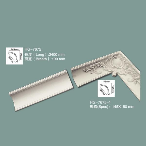 Decorative Polyurethane Crown Molding PU Panel Corner Moulding HG-7675-1