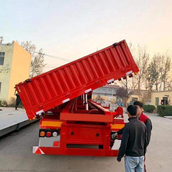 3-Axles Tipping Coal Mine Transportation Semi Trailer