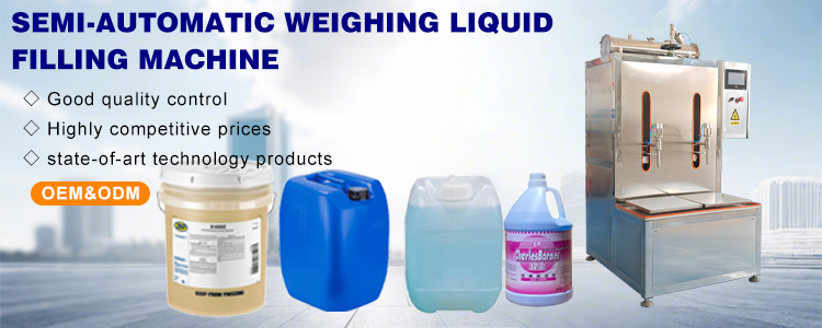 High Viscosity Liquid Semi Automatic 5kg Weighing Filling Pump Machine for Beverage & Pure Water Big Oil Bottle 4 Nozzles