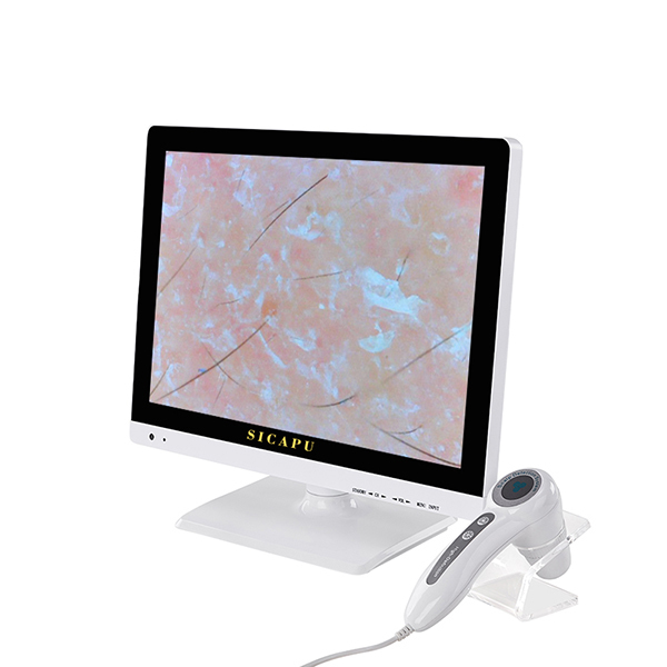 Analizador de piel comercial de 15 pulgadas con imágenes tri-espectrales para consultas de cuidado de la piel