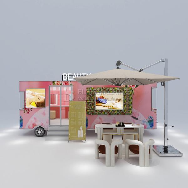 4 Wheels Technology Mobile Beauty Spa Salon Trailer for Dairy Products Long Service Life