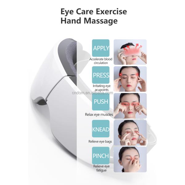 Relaxing Eye Care Mask with Hot Compress Temperature 38-40C and Warm Vibration Massage