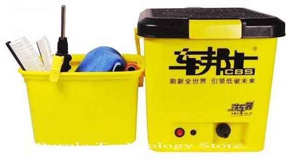 Household portable high pressure electric car washer of 20L+6L water foam lance