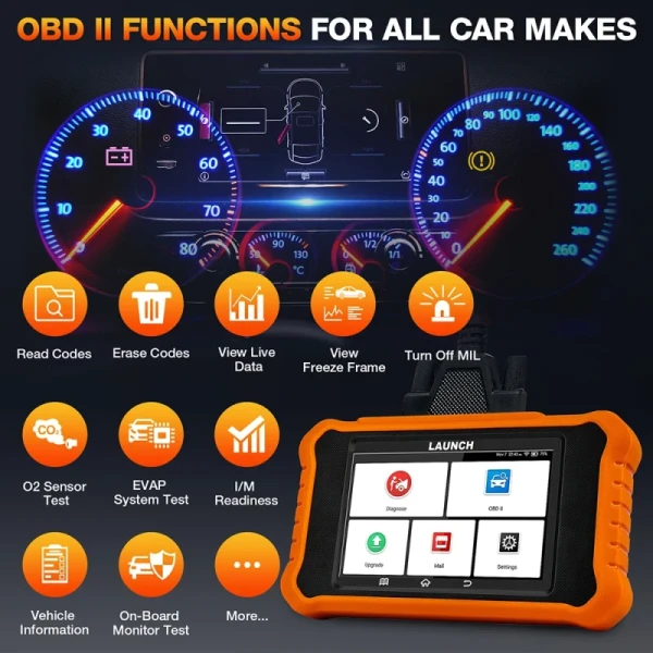 LAUNCH X431 ELITE 2.0 BBA FGC Car Diagnostic Tools Auto OBD OBD2 Scanner All System ECU Coding Active Test Free Update O