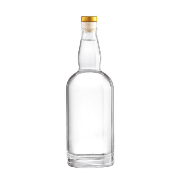Super Flint Glass Custom Embossed Metal Label Bottle for Liquor Drink 500ml 700ml 750ml 1000ml