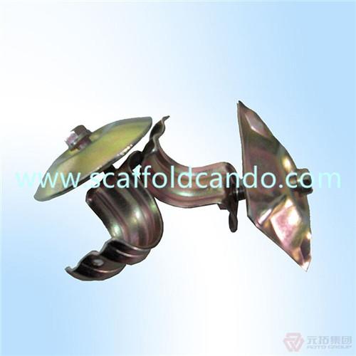 High performance Pressed scaffolding galvanized limpet coupler Toe board clamp 0.4kg 48.3mm to connect two planks