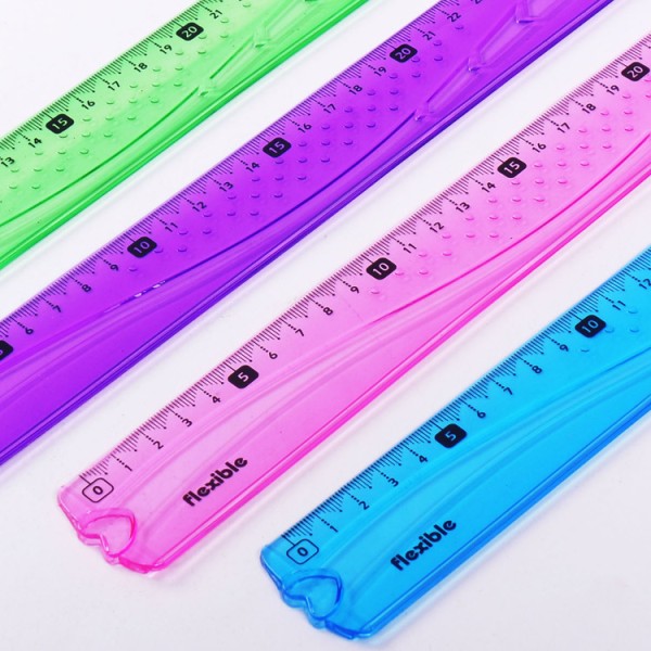 hot selling 30cm clear pvc flexible ruler