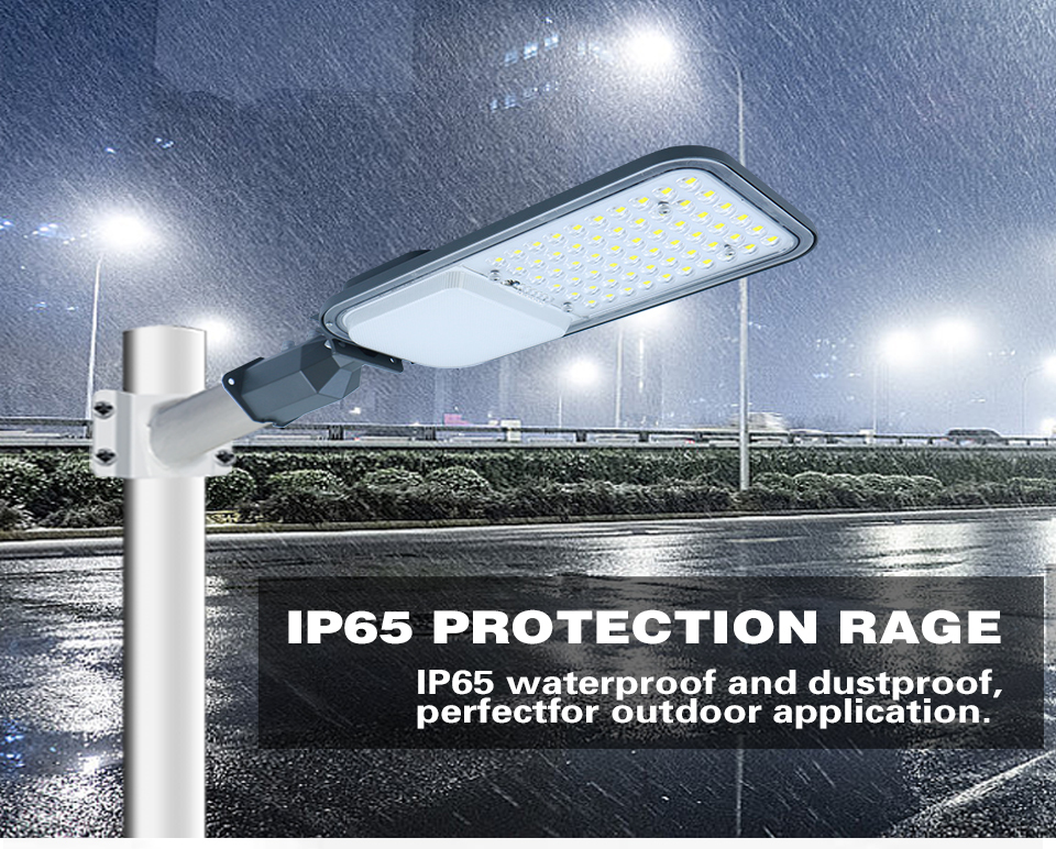 High Lumen AC LED Street Light, Aluminum Die-cast Housing, IP65 Waterproof, Optional Photocell Sensor, 50W-150W Outdoor Road Lighting
