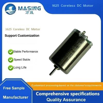 Motor DC sin núcleo 1625 de 16 mm de alta velocidad con escobillas para robótica