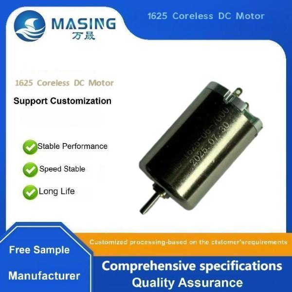 Motor DC sin núcleo 1625 de 16 mm de alta velocidad con escobillas para robótica