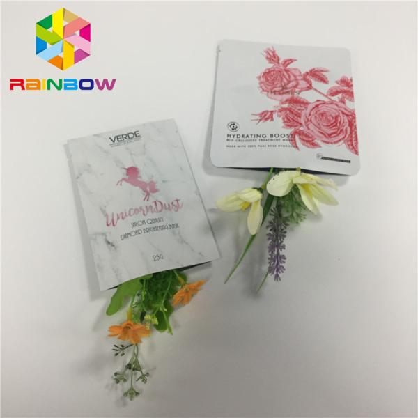 Cosmetic Facial Mask Foil Pouch Packaging Customized Color Printing Good Sealing
