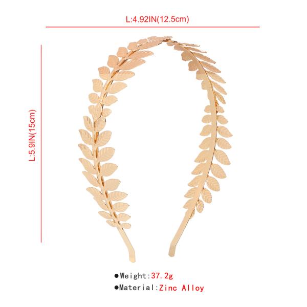 Alloy life leaf gold silver color headbands fashion design popular metal headwear hair accessories Yiwu accessories