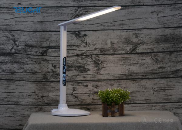 Foldable LCD Calendar Display LED Table Desk Lamps with USB Output Charging Port Dimmable Alarm Clock Eye Protection