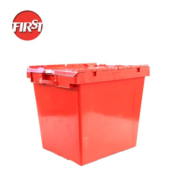 Tamaño externo 760x570x620mm Caja de plástico con tapas Solución de almacenamiento y transporte