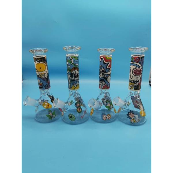 10inch Glass Hookah Smoking Pipe Beaker Water Pipes With Downstem