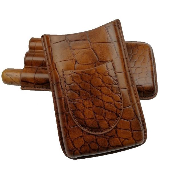 Горячий продавая тип держатель 3 пальцев случая сигары кожаный для продажи