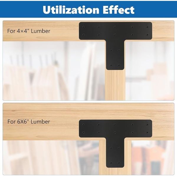 Durable Steel Material T Post Timber Bracket with Black Powder-Coated Finish for Versatile Connectivity