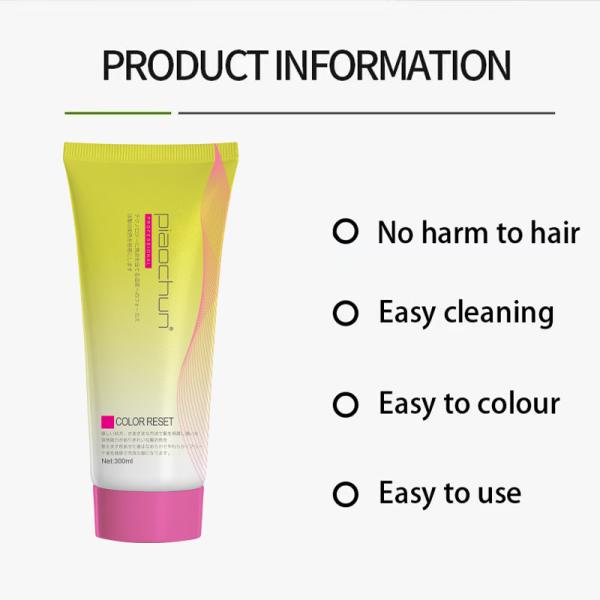 OEM/ODM Permanent Hair Dye Remover 300ml Low Ammonia Herbal, Cream Paste Bubble Wax Formula, Professional Salon Use