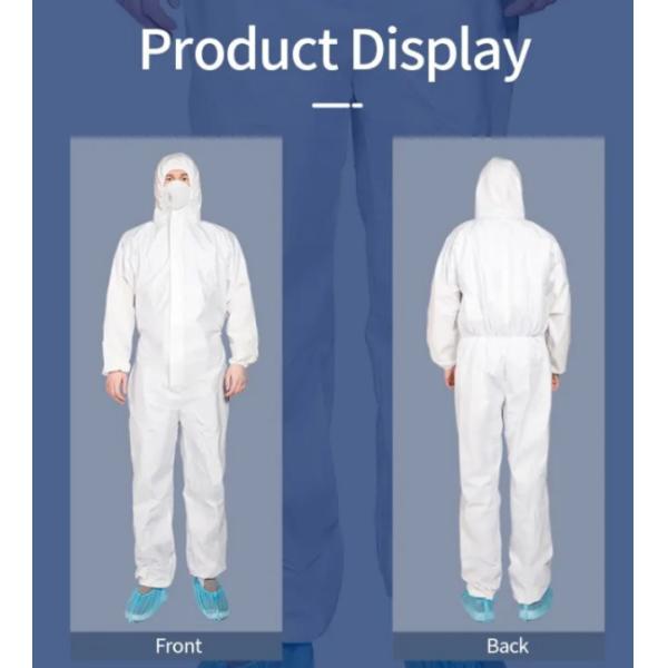 Microporous устранимый защитный костюм тела полипропилена Coverall 60GSM брызгает устойчивое