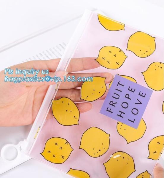 cloth bag boutique packaging slide zip lock plastic bag with slider, Slide Zip Lock Plastic Bag, CLEAR PVC HEATSEALED BA