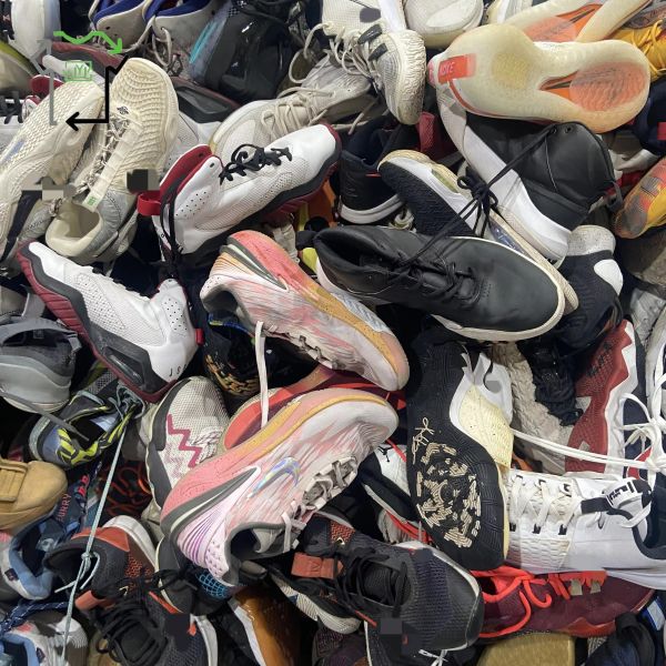 Used Men's Brand Basketball Shoes Nylon Second Hand Sports Shoe Mixed Styles