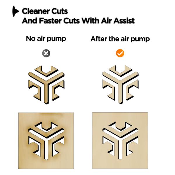 SPCC Laser Engraver Air Assist Pump 12V 24W 10 - 30L/Min Adjustable Airflow