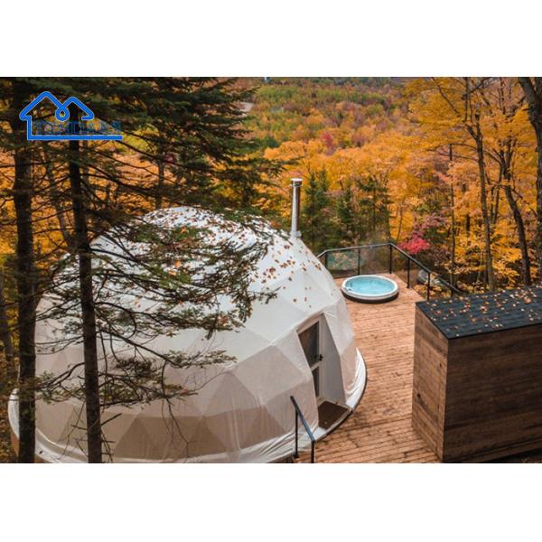 6061/T6 Aluminum Frame 5m Dia Glamping Hotel Tent PVC Canvas Double Layer for