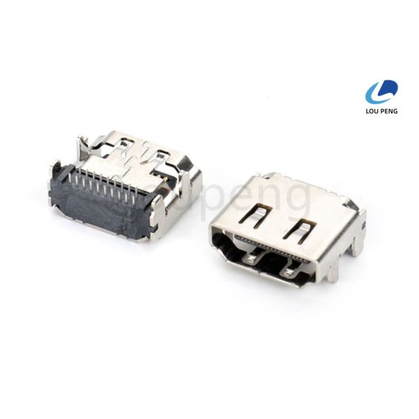 Contact Resistance 30 Milliohms Max High Speed HDMI Cable Connector 19 PIN Ensures Data Transfer and Superior Video