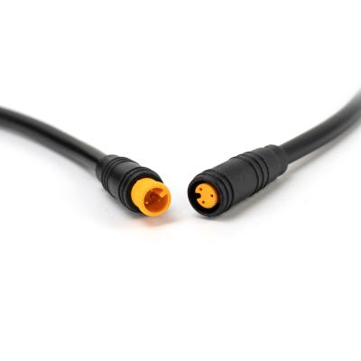 Automotive Black PVC Ebike Cable Connector M6 5 Cores Water Resistant