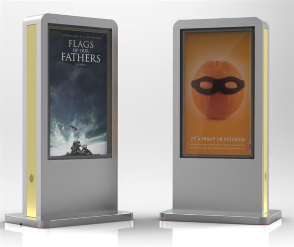 65 inch outdoor 2000nit ad player with vga and hd interface showcase display digital signage