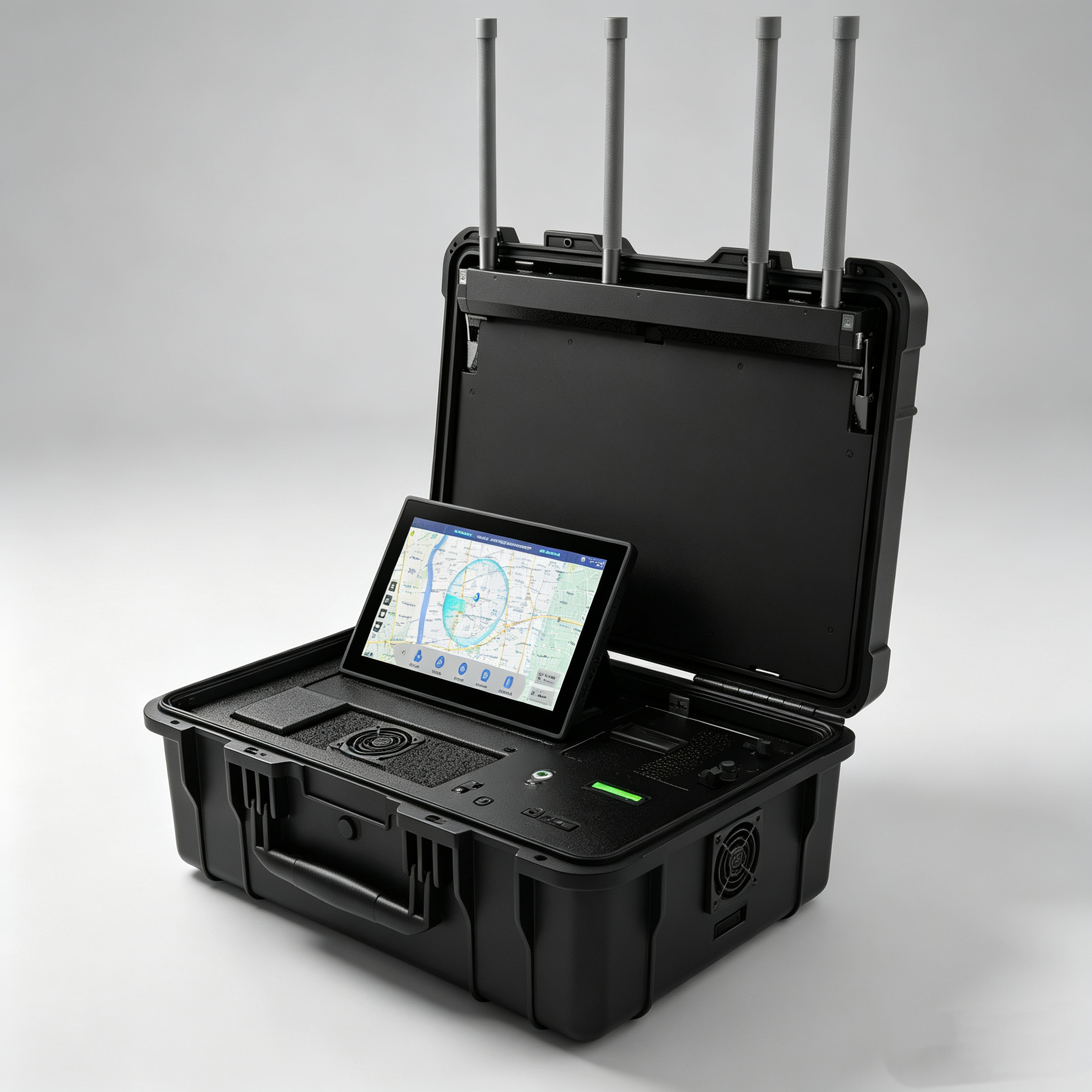 Briefcase UAV Defense System FPV Monitoring And Uninterrupted Detection Integrated Design