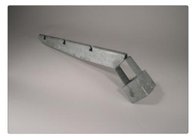 Galvanized Steel Chain Link Fence Barbed Wire Arm 1-5/8'' X1-5/8'' 45° 3 Strand