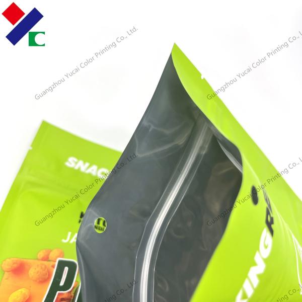 Eco Friendly Stand Up Zipper Pouch Spicy Flavour Popcorn Packaging Bags Long Shelf Life