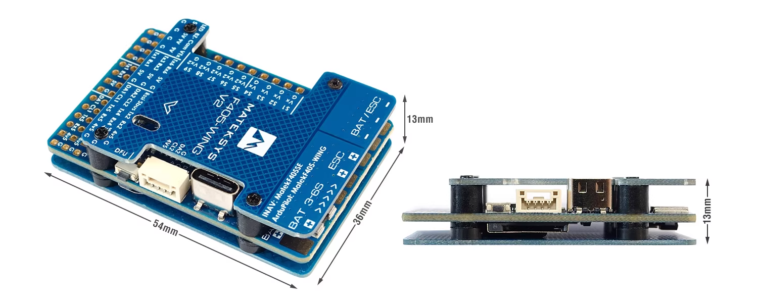 Matek Mateksys F405-WING-V2 Baro OSD Blackbox ArduPilot INAV RC Fixed Wing Drone Accessories For Airplane Model