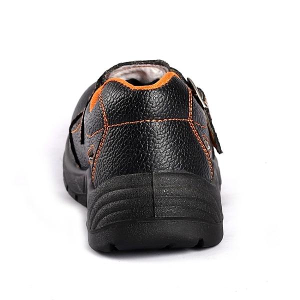 Lace Up PU Sole Embossed Leather Upper Mesh Comfortable EVA Work Boots Safety Shoes