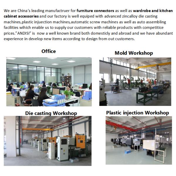 Zinc Plated Heavy Duty Concealed Wall Hanger Brackets for Kitchen Mounted Cabinet