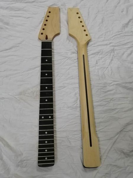 Custom Grand Paddle Guitar Headstock Unfinished Roasted Maple ST Guitar Neck Electric Acoustic Guitar Accept Kinds OEM