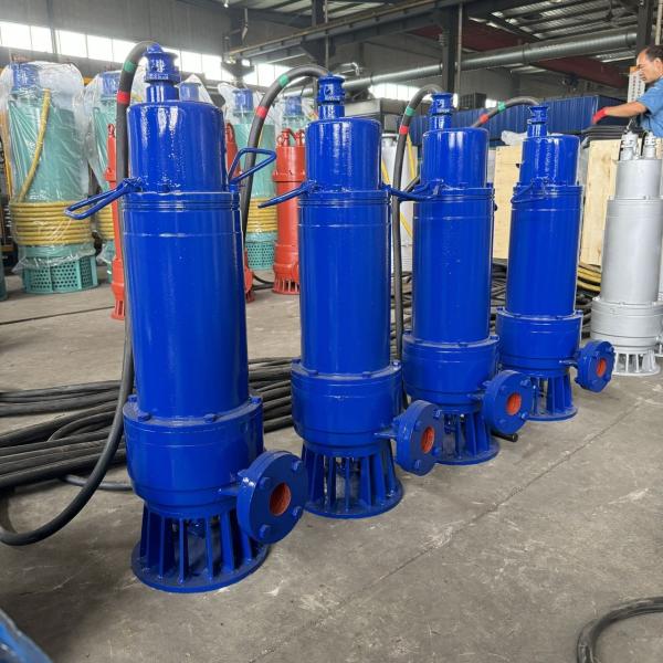 WQN Series 315kW High Lift Head Head Industrial Submersible Pump / Submersible Agitator Pump